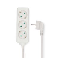 NEDIS Produžna utičnica tip f CEE 7 7 3 kraka 5 00 m 3680 W 16 A vrsta uzemljenja bočni kontakti 230 V AC 50 60 Hz kut utičnice 45 H05VV f 3G1 5 mm², bijela