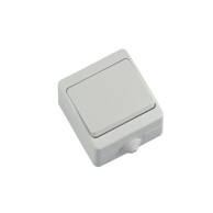 Prekidač nadžbukni sklopka IP54 siva isklopna 1pol 10A-250V