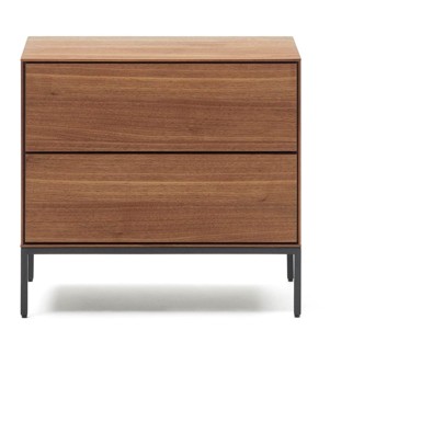 KAVE HOME Noćni ormarić u dekoru oraha u prirodnoj boji Vedrana