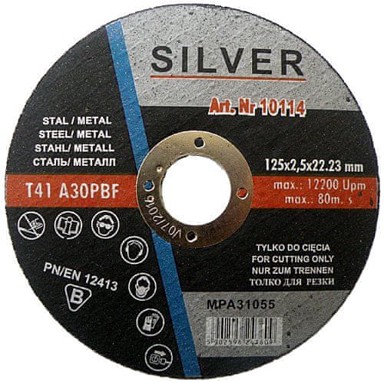 SILVER Metalna ploča za rezanje čelika 125 x 1.2 cutting
