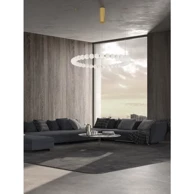 NOVA LUCE Visilica Perla NL9695231, LED, 72 W, 3000 K, 6492 lm, dimm, IP20, zlatna
