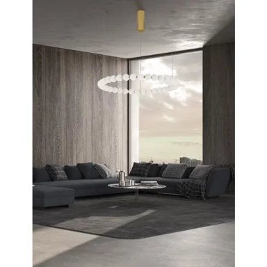 NOVA LUCE Visilica Perla NL9695231, LED, 72 W, 3000 K, 6492 lm, dimm, IP20, zlatna