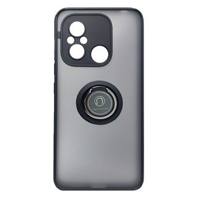 MAXMOBILE Maska Matte With Ring za Xiaomi Redmi 12C, crna