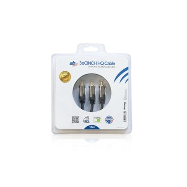Audio kabel HQ, 3x CINCH, 1,5 m