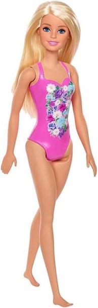 MATTEL Lutka Barbie za plažu u kupaćem kostimu DWK00