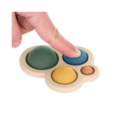 PETITEMARS Silikonski senzorni Pop it Chill out 6 m+, Misty Green