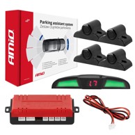 AMIO Komplet parkirnih senzora za kamione i autobuse 4 COB LED senzora 19 mm, crni