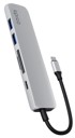 EPICO Priključna stanica 6-u-1, HDMI 8K, USB-C, 100 W, srebrna