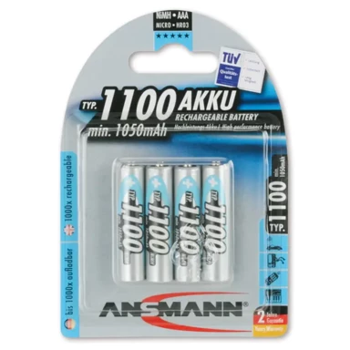 ANSMANN Baterija, 4xAAA, NM, 1.2V, 1100mAh