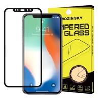 WOZINSKY Kaljeno staklo s punim ljepilom zaštitnik zaslona s kućištem u okviru za iPhone 12 mini crno