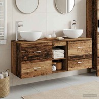 Set kupaonskih ormarića 3 kom 49,5 x 41 x 64,5 cm, staro drvo