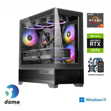 ANNI Stolno računalo Gamer Extreme / AMD Ryzen 7 7800X3D, 32 GB RAM, 2 TB SSD, NVIDIA GeForce RTX 5070, Windows 11 Home