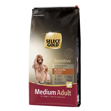 SELECT GOLD Sensitive Adult Medium janjetina i riža 12 kg