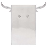 Držači knjiga 2 kom, aluminij, 21,5x15,5x20 cm, Bull, srebrni