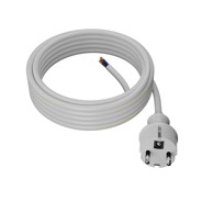 Kabel za napajanje s ravnim utikačem 4 m 3 x 1,5 mm² 16 A IP44, bijeli