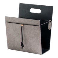 LIND DNA Metalni/od eko kože držač za časopise, Hippo M