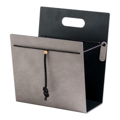 LIND DNA Metalni/od eko kože držač za časopise, Hippo M