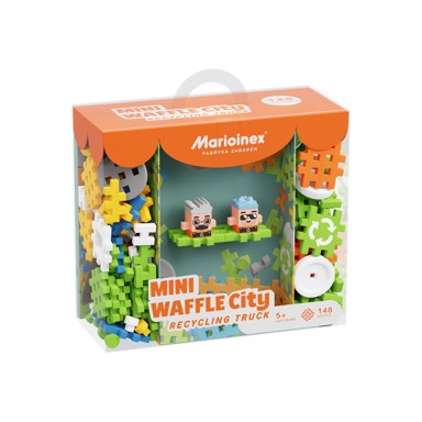 MARIOINEX Set Waffle kockica, kamion za odvoz smeća, 148 kom