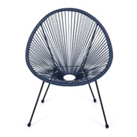 Plava vrtna fotelja od umjetnog ratana Le Bonom Avocado