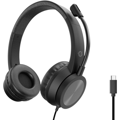 CONCEPTRONIC Slušalice POLONA05BC, žičane, USB-C, s mikrofonom, crne