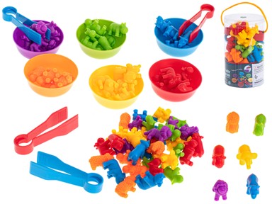 Montessori edukativni set za učenje brojanja, safari životinje, 36 komada