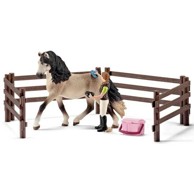 SCHLEICH Andalusian Horses Care Kit playset, smeđa  