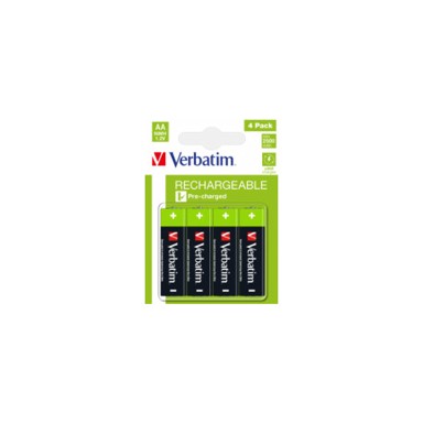 VERBATIM Baterije AA-LR6 Mignon Punjive, 2500mAh, 4 komada