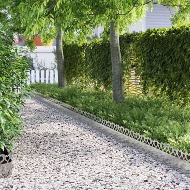 Rubnjaci za travnjak, 10 kom, 103 x 0,05 x 22 cm, srebrni