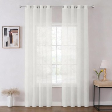 NIKCORP Voile zavjese, 2 kom, 140 x 215 cm, bijele