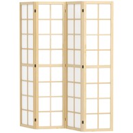 HOMESTAR Pregrada za sobu, 4 panela, 160x170 cm, prirodna