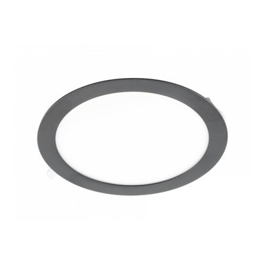 Ugradbeni okrugli LED panel ORIS 19W, CRNI, 3000K