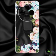 HQ Silikonska maskica za Xiaomi Redmi 14C Prozirna Flowers #2