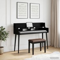 Studio radni stol, 130 x 40 x 19,5 cm, crna
