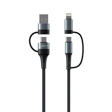 HAVIT Kabel za punjenje 4-u-1, 1m, USB/USB-C na USB-C/Lightning