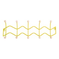  PT LIVING Žuta metalna zidna vješalica 61 cm, Zig Zag