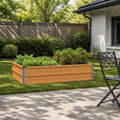 Povišeni vrtni krevet 100 x 80 x 24 cm, prirodna