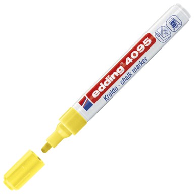 EDDING Marker-kreda za staklo 4095, 2-3 mm, neon žuti