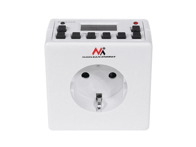 MACLEAN Digitalni timer MCE30G, 16 A, 3600 W, 156 programa, Schuko, bijeli