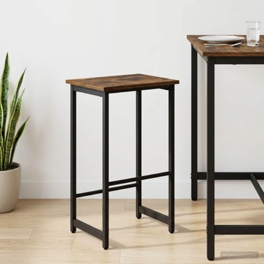 Barska stolica 40 x 32 x 74 cm od konstruiranog drva, dimljeni hrast