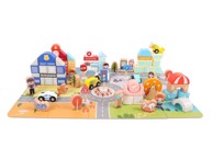 ELINELI Drvene kocke za djecu Metropolis, 104 kom