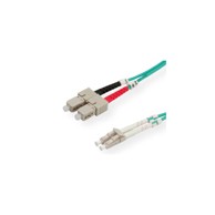 ROLINE VALUE Optički kabel, 50/125µm LC/SC Duplex, OM3, 5,0 m, tirkizni