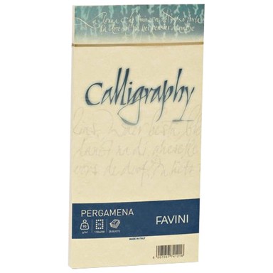 FAVINI Kuverte 11x22 90g Calligraphy, oker