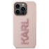 KARL LAGERFELD Maskica za iPhone 15 Pro, Hardcase, 3D Rubber Glitter, roza