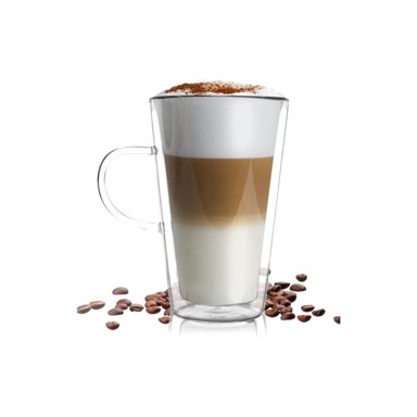 VIALLI DESIGN Šalica s dvostrukim staklenim stijenkama Amo Latte, 320 ml