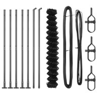 Ogradna mreža s 7 flanšastih postolja 1.4x10 m, od pocinčanog čelika