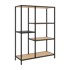 UNIQUE FURNITURE Crna/u prirodnoj boji biblioteka u dekoru hrasta 80x112x35 cm Altino 