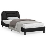 Okvir kreveta s LED svjetlima crni 80 x 200 cm od umjetne kože