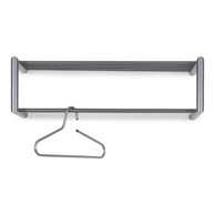SPINDER DESIGN Metalna zidna vješalica u srebrnoj boji s policom Smooth