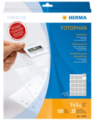 HERMA PVC džepovi 5x5 100 listova prozirno/matirano 7699
