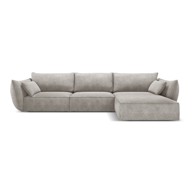 MAZZINI SOFAS Svijetlo siva kutna garnitura (desni kut) Vanda, 308x171x85 cm